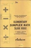 Pickett - Elementary Simplex Math Slide Rule