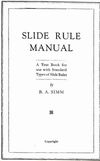 BA Simm - Slide Rule Manual